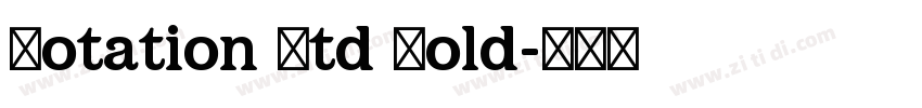 Rotation Std Bold字体转换